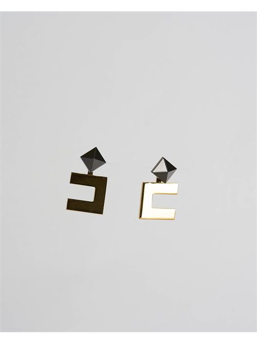 Logo earrings with stud Elisabetta Franchi ELISABETTA FRANCHI | Earrings | OR61A42E2CE9